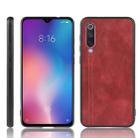 For Xiaomi Mi A3/CC9E Shockproof Sewing Cow Pattern Skin PC + PU + TPU Case(Red) - 1