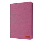 For iPad 10.2 Cloth Style TPU Flat Protective Shell(Rose Red) - 1