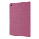 For iPad 10.2 Cloth Style TPU Flat Protective Shell(Rose Red) - 3