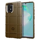 For Galaxy A91 Full Coverage Shockproof TPU Case(Brown) - 1