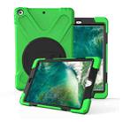 For iPad Pro10.5 / Air 10.5 2019 360 Degree Rotation PC + Silicone Protective Case with Holder & Hand-strap(Light Green) - 1
