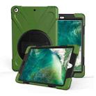 For iPad Pro10.5 / Air 10.5 2019 360 Degree Rotation PC + Silicone Protective Case with Holder & Hand-strap(Army Green) - 1
