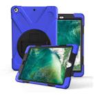 For iPad Pro10.5 / Air 10.5 2019 360 Degree Rotation PC + Silicone Protective Case with Holder & Hand-strap(Dark Blue) - 1