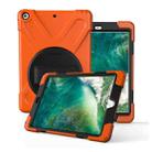 For iPad Pro10.5 / Air 10.5 2019 360 Degree Rotation PC + Silicone Protective Case with Holder & Hand-strap(Orange) - 1