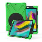 For Galaxy Tab S5E 10.5 (2019) T720   360 Degree Rotation PC + Silicone Protective Case with Holder & Hand-strap(Light Green) - 1