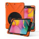 For Galaxy Tab A 8.0（2019）P200/P205  360 Degree Rotation PC + Silicone Protective Case with Holder & Hand-strap(Orange) - 1