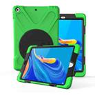 For Huawei MediaPad M6 10.8  360 Degree Rotation PC + Silicone Protective Case with Holder & Hand-strap(Light Green) - 1