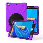 For Huawei MediaPad M6 10.8  360 Degree Rotation PC + Silicone Protective Case with Holder & Hand-strap(Purple) - 1