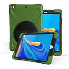 For Huawei MediaPad M6 10.8  360 Degree Rotation PC + Silicone Protective Case with Holder & Hand-strap(Army Green) - 1