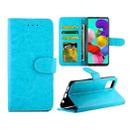 For Galaxy A51 Crazy Horse Texture Leather Horizontal Flip Protective Case with Holder & Card Slots & Wallet & Photo Frame(Baby Blue) - 1