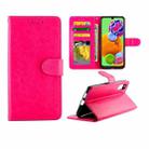 For Galaxy A90 5G Crazy Horse Texture Leather Horizontal Flip Protective Case with Holder & Card Slots & Wallet & Photo Frame(Magenta) - 1