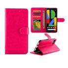 For Google Pixel4 XL Crazy Horse Texture Leather Horizontal Flip Protective Case with Holder & Card Slots & Wallet & Photo Frame(Magenta) - 1