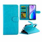 For OPPO Realme XT/X2 Crazy Horse Texture Leather Horizontal Flip Protective Case with Holder & Card Slots & Wallet & Photo Frame(Baby Blue) - 1