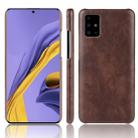 For Galaxy A51 Shockproof Litchi Texture PC + PU Case(Brown) - 1