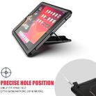 For iPad 10.2 2019 360 Degree Rotation PC + Silicone Protective Case with Holder & Hand-strap(Rose Red) - 11
