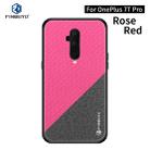 For Oneplus7T Pro PINWUYO Rong Series  Shockproof PC + TPU+ Chemical Fiber Cloth Protective Cover(Red) - 1