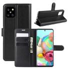 For Galaxy A81 / M60S / Note 10 Lite Litchi Texture Horizontal Flip Protective Case with Holder & Card Slots & Wallet(Black) - 1