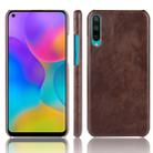 For Huawei Enjoy 10 Shockproof Litchi Texture PC + PU Case(Brown) - 1