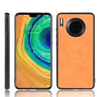 For Huawei Mate 30 Shockproof Sewing Cow Pattern Skin PC + PU + TPU Case(Orange) - 1