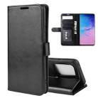 For Galaxy S20 Ultra R64 Texture Single Horizontal Flip Protective Case with Holder & Card Slots & Wallet& Photo Frame(Black) - 1