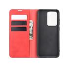 For Galaxy S20 Ultra Retro-skin Business Magnetic Suction Leather Case with Holder & Card Slots & Wallet(Red) - 10