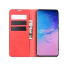 For Galaxy S20 Ultra Retro-skin Business Magnetic Suction Leather Case with Holder & Card Slots & Wallet(Red) - 11