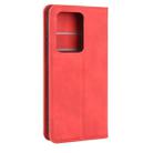 For Galaxy S20 Ultra Retro-skin Business Magnetic Suction Leather Case with Holder & Card Slots & Wallet(Red) - 13