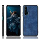 For Huawei Honor 20 Pro Shockproof Sewing Cow Pattern Skin PC + PU + TPU Case(Blue) - 1