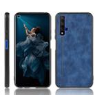 For  Huawei Honor 20 Shockproof Sewing Cow Pattern Skin PC + PU + TPU Case(Blue) - 1