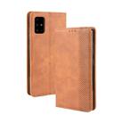 For Galaxy S20+ Magnetic Buckle Retro Crazy Horse Texture Horizontal Flip Leather Case with Holder & Card Slots & Photo Frame(Brown) - 1