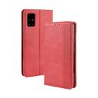 For Galaxy S20+ Magnetic Buckle Retro Crazy Horse Texture Horizontal Flip Leather Case with Holder & Card Slots & Photo Frame(Red) - 1