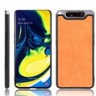 For Galaxy A80/A90 Shockproof Sewing Cow Pattern Skin PC + PU + TPU Case(Orange) - 1