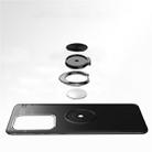 For Galaxy S20 Ultra Metal Ring Holder 360 Degree Rotating TPU Case(Black+Black) - 5