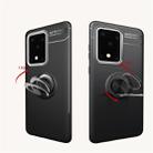 For Galaxy S20 Ultra Metal Ring Holder 360 Degree Rotating TPU Case(Black+Red) - 3
