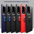 For Galaxy S20 Ultra Metal Ring Holder 360 Degree Rotating TPU Case(Black+Red) - 8