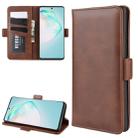 For Galaxy A91 / M80s / S10 Lite Dual-side Magnetic Buckle Horizontal Flip Leather Case with Holder & Card Slots & Wallet(Brown) - 1