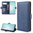 For Galaxy A91 / M80s / S10 Lite Dual-side Magnetic Buckle Horizontal Flip Leather Case with Holder & Card Slots & Wallet(Dark Blue) - 1
