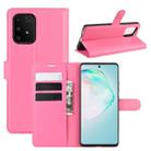 For Galaxy A91 / M80s / S10 Lite  Litchi Texture Horizontal Flip Protective Case with Holder & Card Slots & Wallet(Rose red) - 1