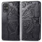 For Galaxy S20+ Butterfly Love Flower Embossed Horizontal Flip Leather Case with Bracket / Card Slot / Wallet / Lanyard(Black) - 1