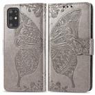 For Galaxy S20+ Butterfly Love Flower Embossed Horizontal Flip Leather Case with Bracket / Card Slot / Wallet / Lanyard(Gray) - 1