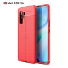 For Vivo X30 Pro Litchi Texture TPU Shockproof Case(Red) - 1