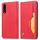 For Honor 9X Pro/Huawei Y9S /Honor 9X （No Fingerprints Version） Knead Skin Texture Horizontal Flip Leather Case  with Photo Frame & Holder & Card Slots & Wallet(Red) - 1