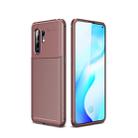 For Vivo X30 Pro Carbon Fiber Texture Shockproof TPU Case(Brown) - 1