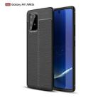 For Galaxy A91 / M80s Litchi Texture TPU Shockproof Case(Black) - 1