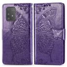 For Galaxy S10 Lite / A91 / M80s Butterfly Love Flowers Embossing Horizontal Flip Leather Case with Holder & Card Slots & Wallet & Lanyard(Dark Purple) - 1