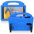 For Samsung Galaxy Tab A 8.0  T387 Thumb Bracket EVA Shockproof Tablet Case(Blue) - 1