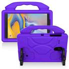 For Samsung Galaxy Tab A 8.0  T387 Thumb Bracket EVA Shockproof Tablet Case(Purple) - 1