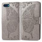 For OPPO K1 Butterfly Love Flower Embossed Horizontal Flip Leather Case with Bracket / Card Slot / Wallet / Lanyard(Gray) - 1