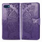 For OPPO K1 Butterfly Love Flower Embossed Horizontal Flip Leather Case with Bracket / Card Slot / Wallet / Lanyard(Dark Purple) - 1