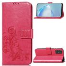 For Galaxy S20+ Lucky Clover Pressed Flowers Pattern Leather Case with Holder & Card Slots & Wallet & Hand Strap(Rose) - 1